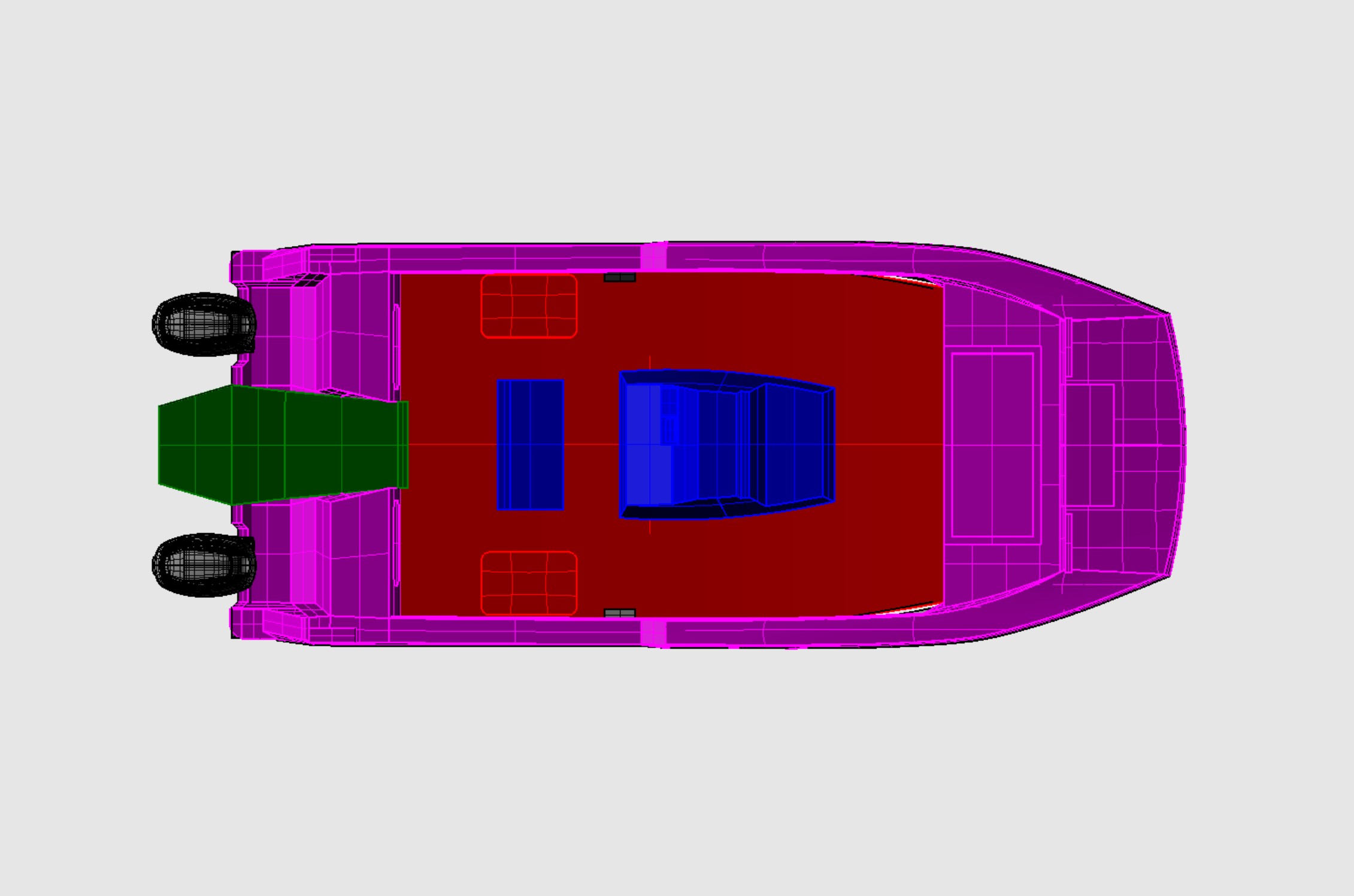 20' center console boat design drawling